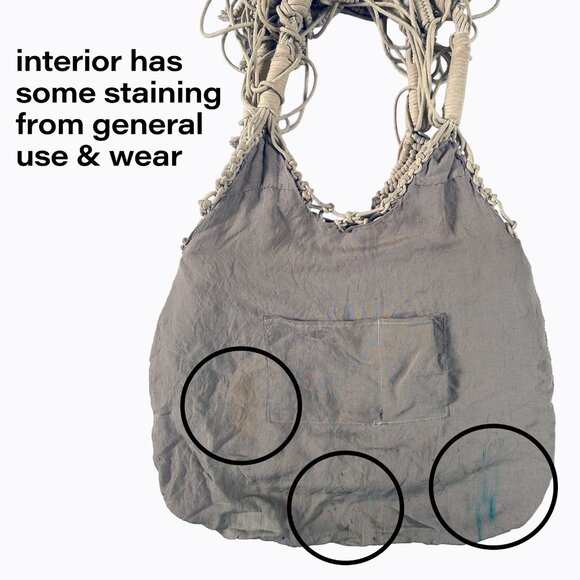 Monserat De Lucca Hobo Rope Bag Crochet Macramé Knotted Braided Tassel Boho Chic - Picture 10 of 11